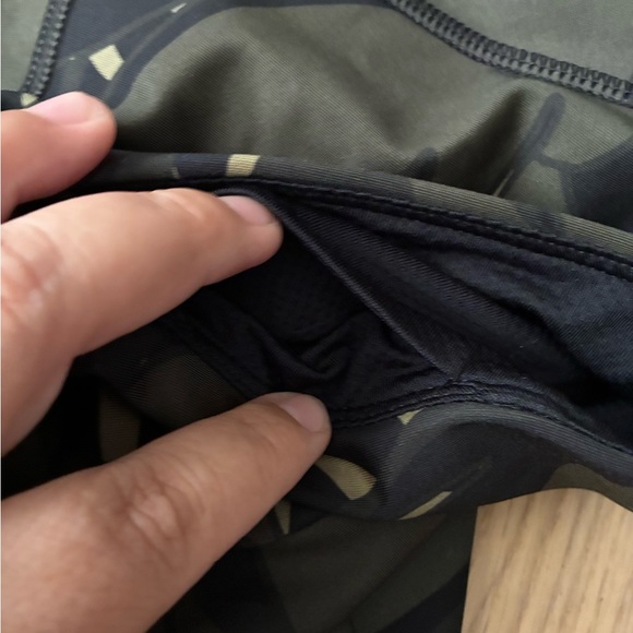 Marika Sport Palm Printed Capri Athletic Active Leggings Olive M - Picture 7 of 11